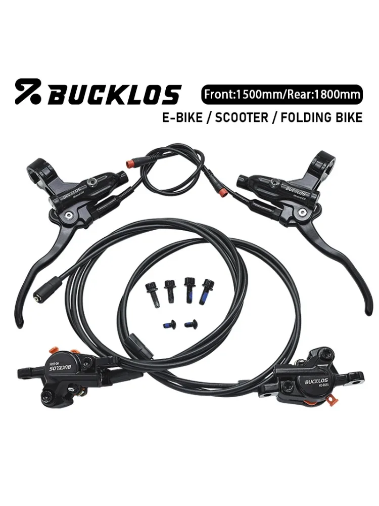 AliExpress BUCKLOS 2 Piston Power Off Electric Bicycle Brakes for E-Bike Folding Bike Scooter with Rotor Hydraulic Disc Brake Bike Brakes