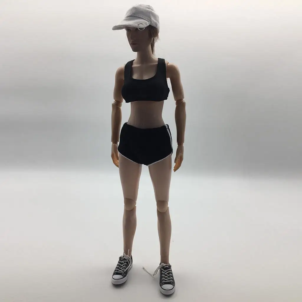 Traje deportivo de manga corta y pantalones 1/6 para figura de acción de 12 pulgadas Phicen