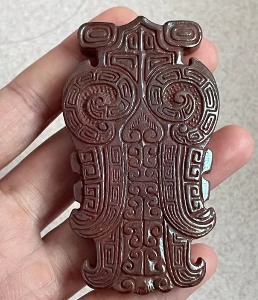 Stone Antique Xiuyan Jade Natural Distressed Crafts Natural Jade Cicada Knows Hanging Piece Pendant Wholesale