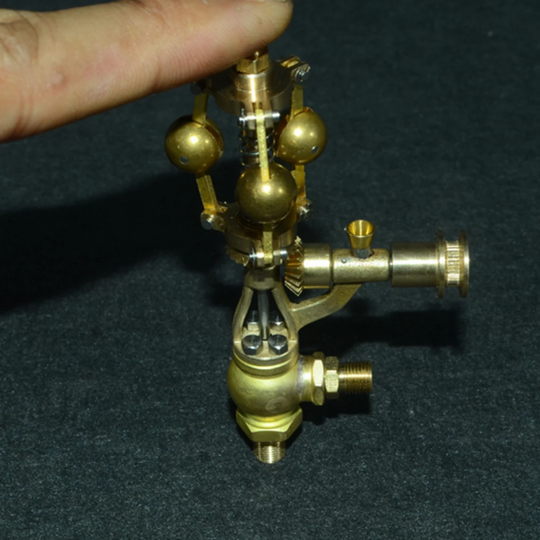 Mini motor de vapor de latón, modelo de bola voladora, gobernador de física, potencia de vapor, juguete educativo, regalo de cumpleaños