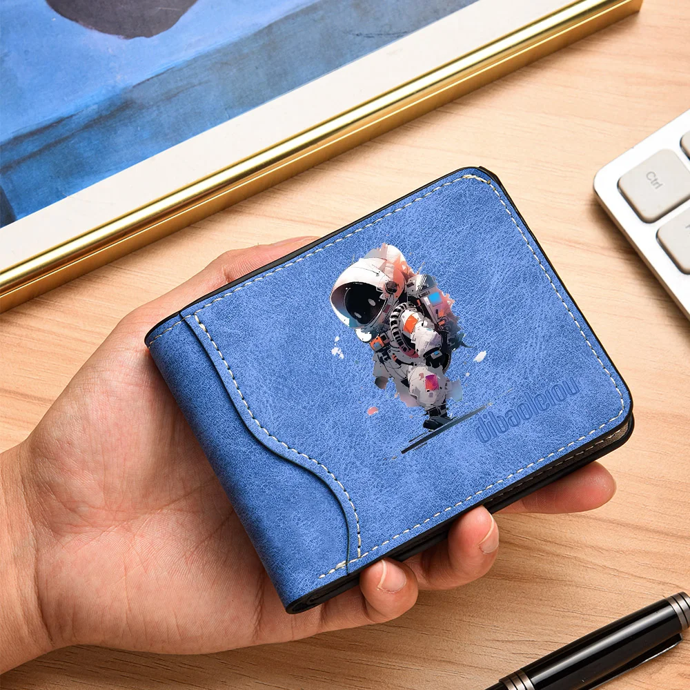 Men's PU Leather Wallet - Fashionably Simple Mini Wallet - Foldable Horizontal Style Multi-functional Men's Wallet