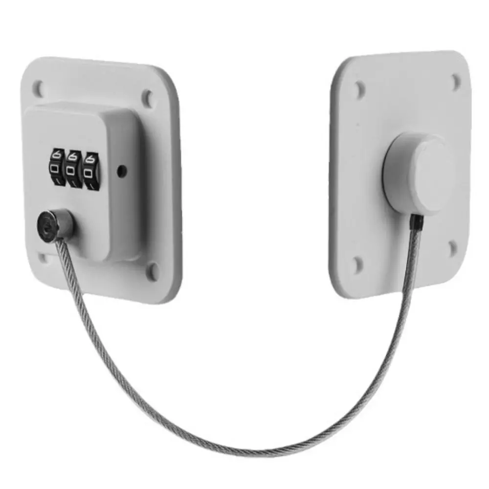 

Прочный 3-значный кодовый замок для окна без сверления, черный/белый, детский замок безопасности с клейкой основой, кодовый замок из АБС-пластика для окон