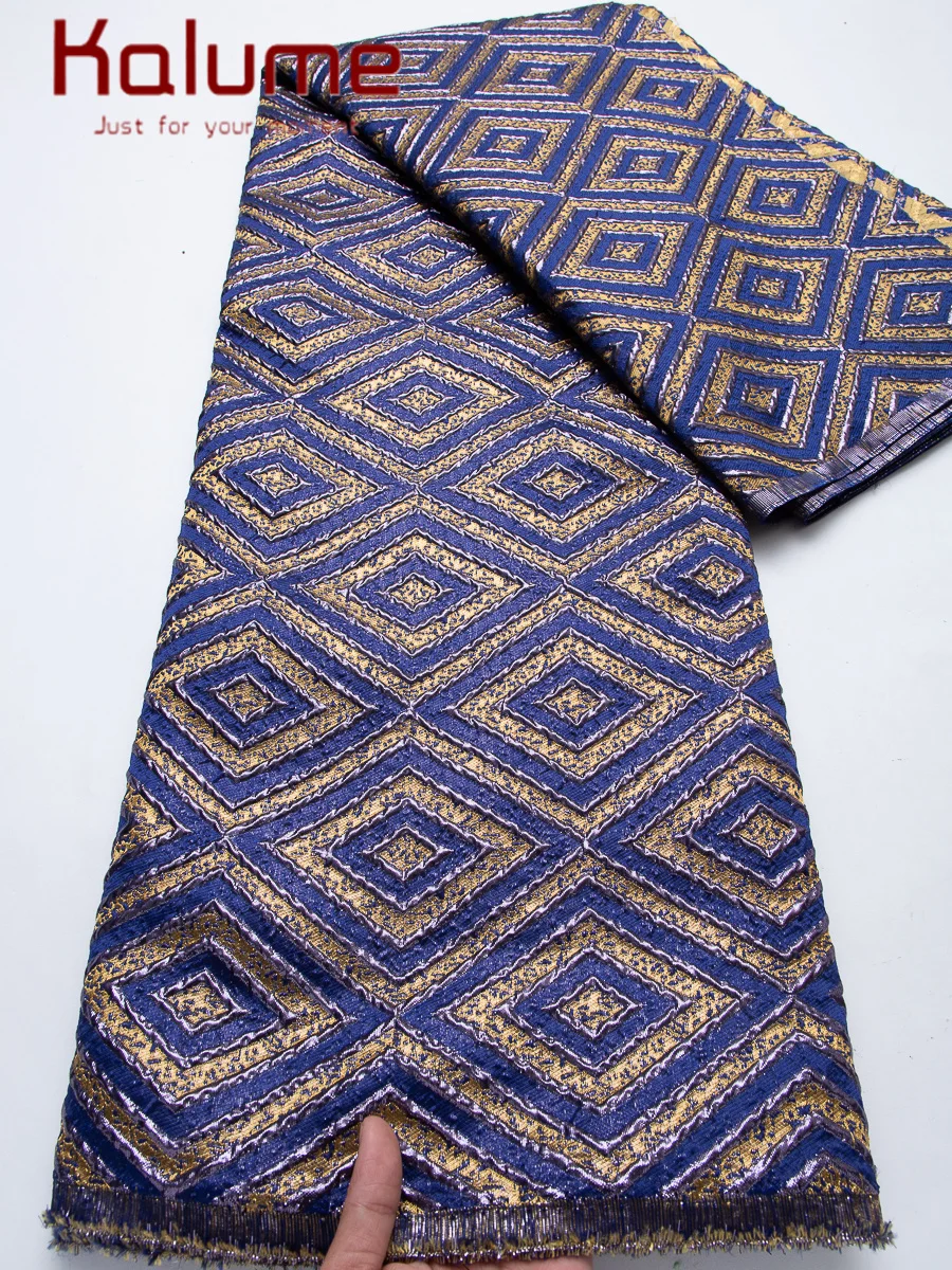 

Kalume Damask African Organza Lace Fabric 2026 5 Yards Nigerian French Jacquard Brocade Lace Material For Wedding Dresses F3961