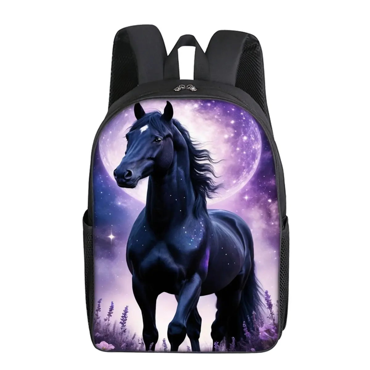 Cattle and Horses Print Single Layer Backpack Simple Style for Boys/Girls Children Best Gifts 2D Flat Cartoon School Bags
