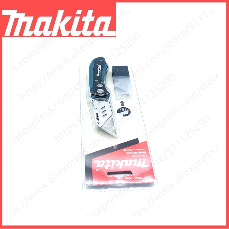 Makita E-10908 Utility Knife Folding Knife Pipe Cutter Pocket Knife Wood Handle Knife Paper Cutter Unpacking Cutter Industri