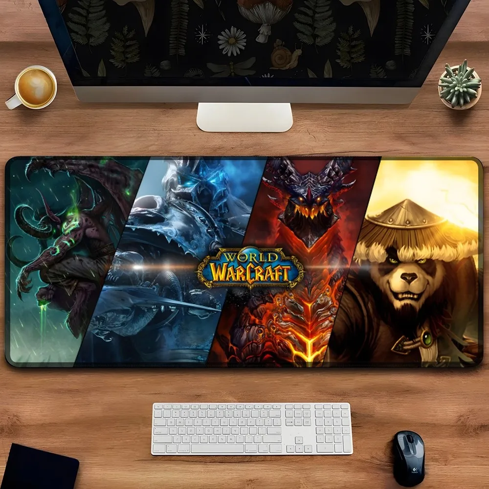 World Of Warcraft Large RGB Mouse Pad Gamer Mousepad Baby Bear Large Mouse Mat Natural Rubber Desk Rug PC Desk custom made