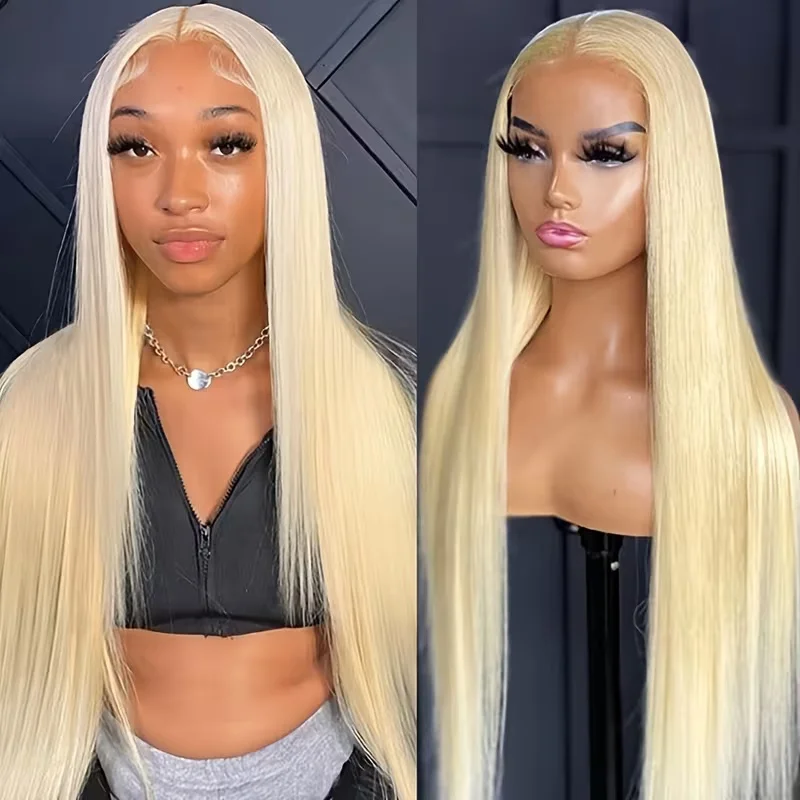 

613 Lace Front Wig Remy Human Hair Straight Blonde Wig Human Hair 13X4 Transparent Lace Front Wig Human Hair for Women