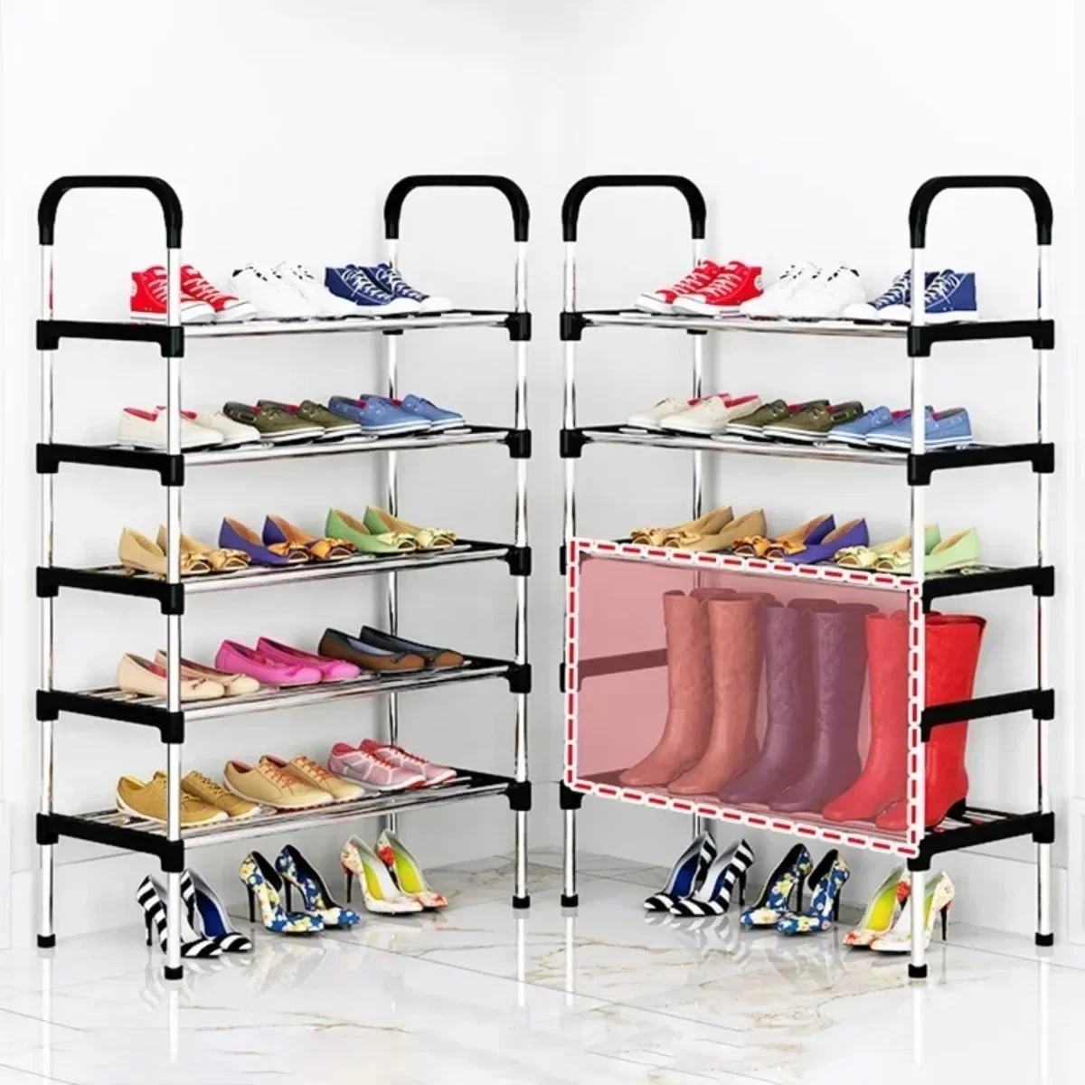 Simple Shoe Rack Multi Layer Dustproof Household Doorstep Shoe Cabinet Storage Space Saving Assembly of Living Room Shoe-shelf