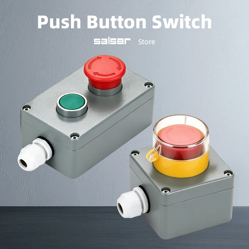 Explosion Proof Push Button Switch Control Cast Aluminum Waterproof Junction Box Emergency Start Stop For Industrial Equipment