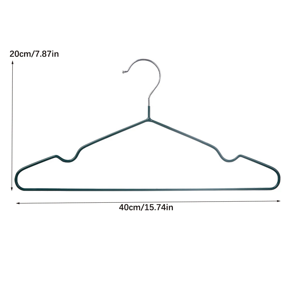 10/20pcs Metal Traceless Adult Clothes Hangers Clothing Coat Storage Rack Drying Clothesline No-slip Hanging Wardrobe Organizer