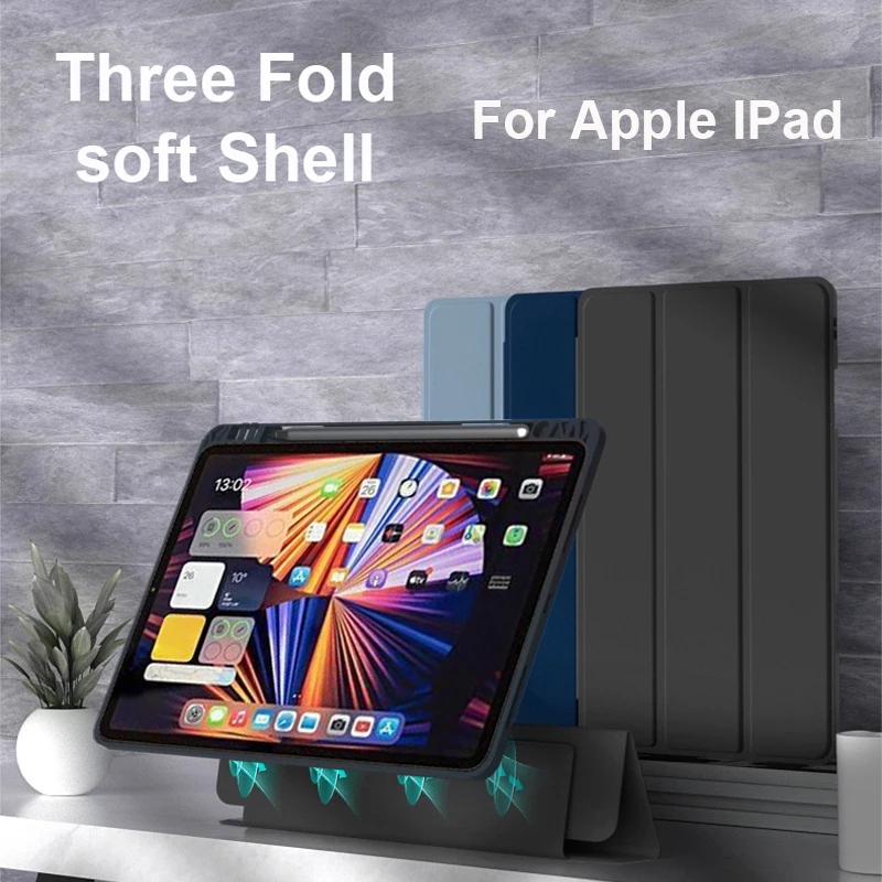 

Magnetic Case For 2022 iPad Air 5 10.9 Air 4 2020 Pro 11 12 9 Smart Cover 2021 Mini 6 Capa Skin-Friendly Touch Funda Smart Cover