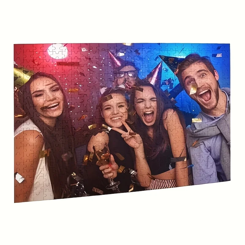35/300/500/1000pcs happy party Custom Photo Personalised Decompression Puzzles Mosaic Jigsaw puzzle Family Gift