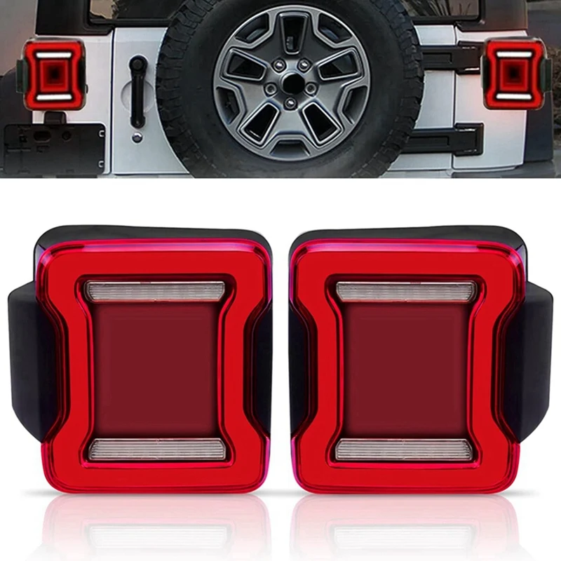 

Car LED Rear Tail Lights Brake Reverse Turn Signal Side Marker Light For Wrangler JK 2007-2017 US Version Replacement