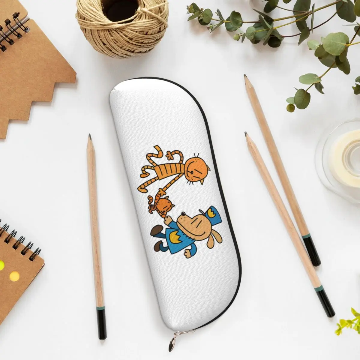 مقلمة فنية من Dog Man، Lil Petey، وBig Petey Fan، وحقيبة تخزين، ومستلزمات مكتبية، وحقيبة أقلام رصاص ذات سعة كبيرة