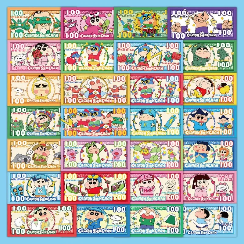 

Crayon Shin-chan Banknote Stickers Cute Painted Diy Sticker New Creativity Phone Case Notebook Journal Decoration Sticker
