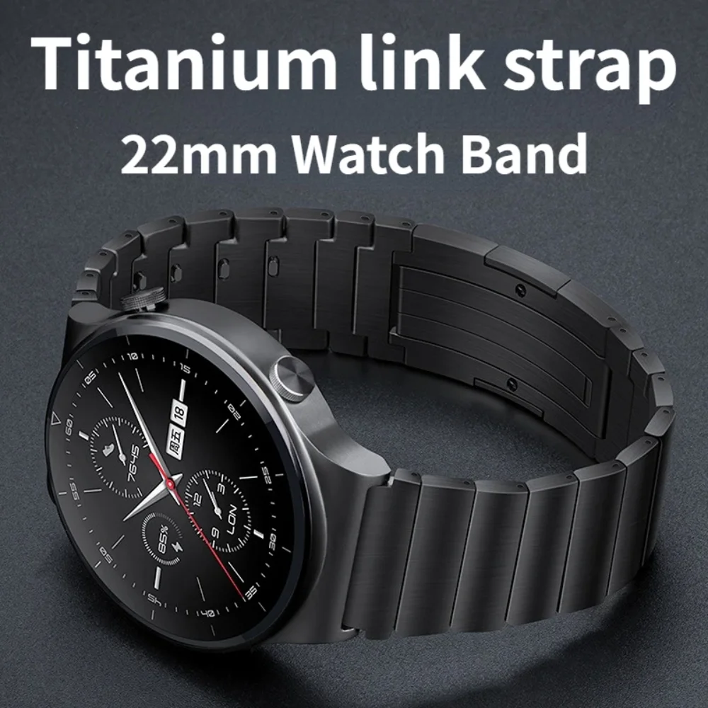 22mm Titanium Strap for Huawei Watch 5/4 GT5-4 Pro 2e Amazfit GTR/Stratos/Bip 6 5/Balance Wristband Samsung Watch 3/Gear S3 Band