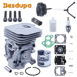 41mm Cylinder Piston Carburetor Repair Kit For Husqvarna 435 435E 440 440E 440 II 135 140 Chainsaw Fuel Cap AV Spring 504735101