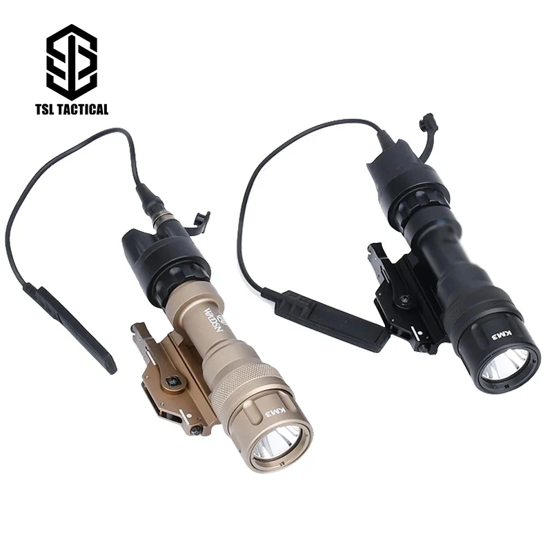 WADSN Tactical M952V Flashlight White LED Strobe Weapon Light QD Quick Release Base Fit 20mm Picatinny Rail Huntings Gun Light