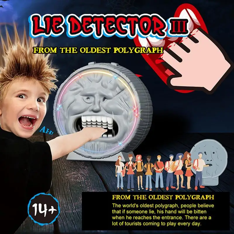 Electric Lie Test Toy Electric Shocking Liar Lie Test Toy Family and Friends Gathering Gag Joke Toy with Light Sound Effect