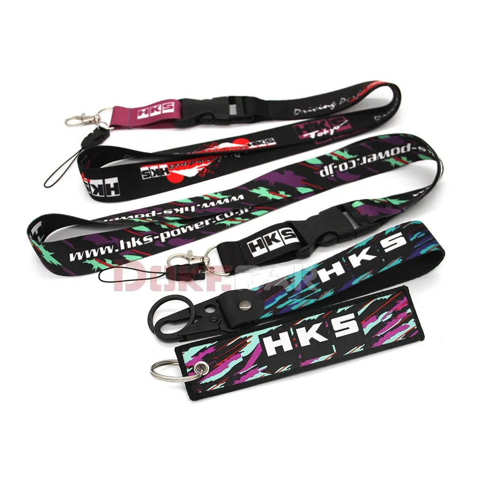 

Car Lanyard Neck Straps Keychain Jdm Auto Refitting Racing Key ID Holders Cell Phone Ring for Universal