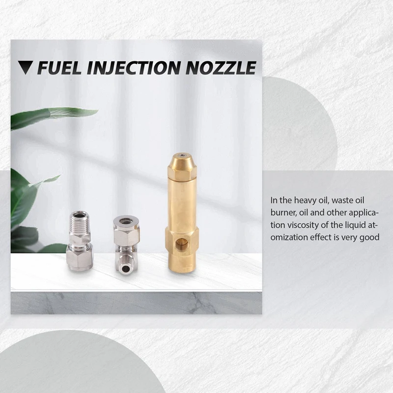 1.5Mm Waste Oil Burner Nozzle,Air Atomizing Nozzle,Fuel Oil Nozzle,Full Cone Oil Spray Nozzle