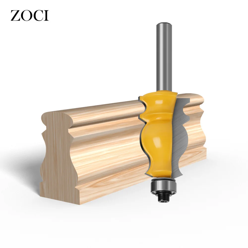 

1Pc 6mm 8mm Shank 1/4 Inch Shank Router Bit Fish Tail Handrail Milling Cutter Decorative Line Carving Profile Cutting Bits