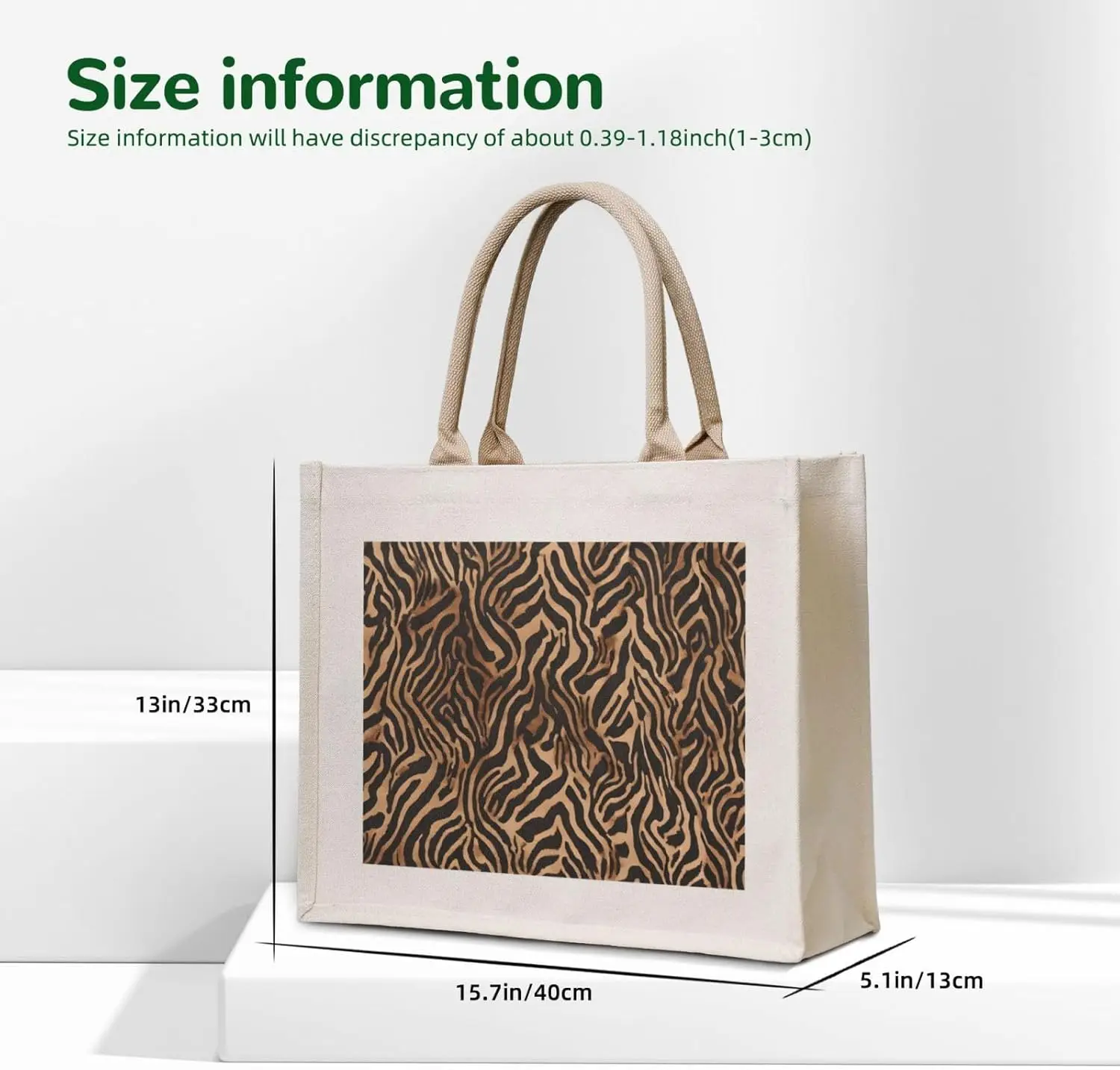 (Leopard Print) Canvas Tote Bag Beach Travel Shoulder Bag Gifts Shoulder Tote