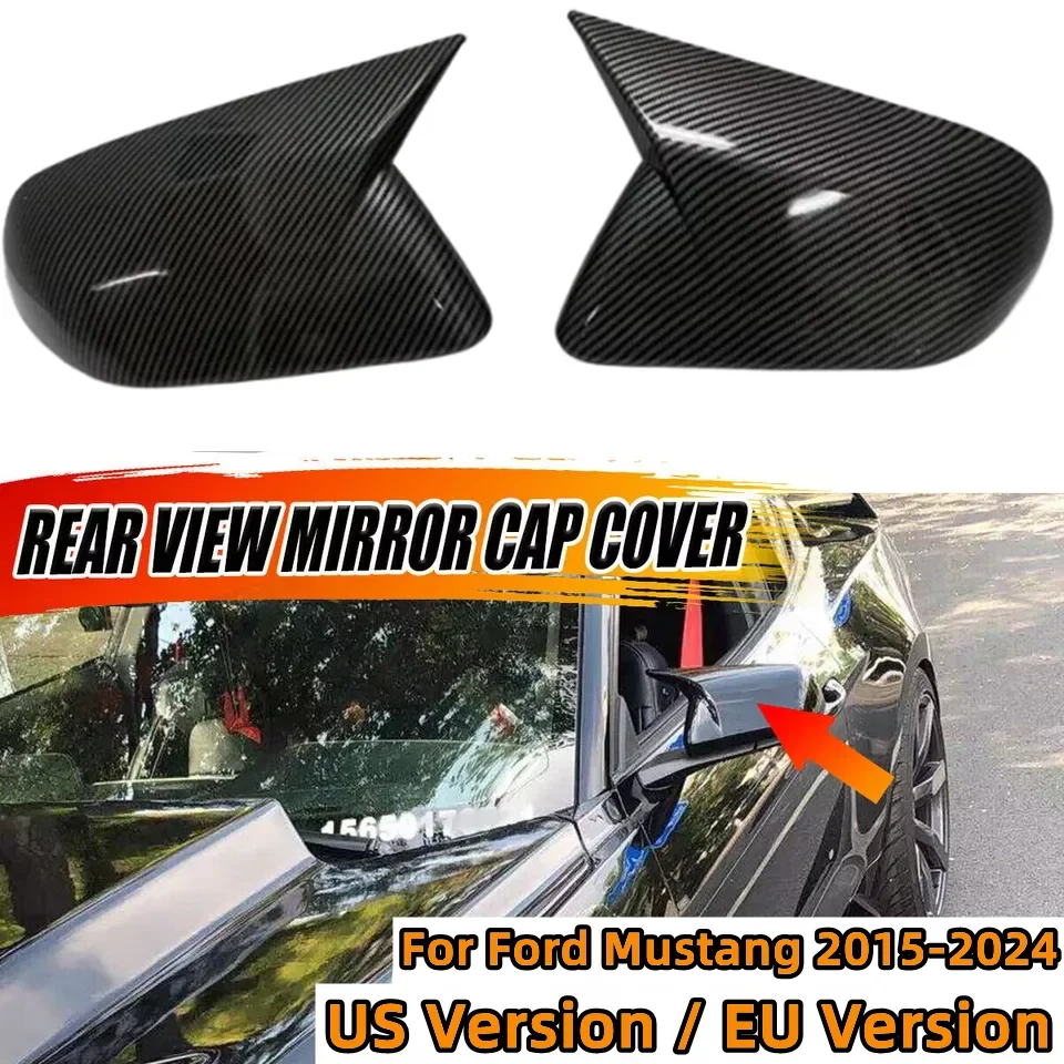para-ford-mustang-2015-2024-tapas-de-espejo-retrovisor-version-americana-par-cubierta-de-espejo-retrovisor-lateral-de-coche-cuerno-de-buey-negro-carbono