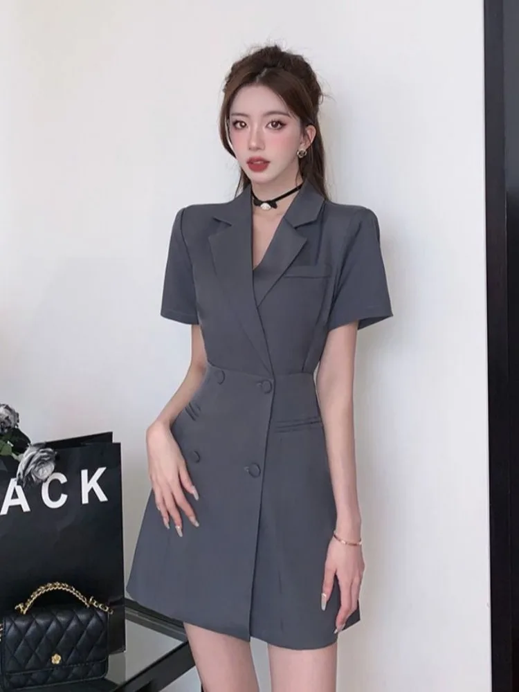 Lnsozkdg Blazer Women Clothes Dress Dresses Women 2024 Mini Black Short Luxury Harajuku New in Hot One-piece Summer Sensual Sexy