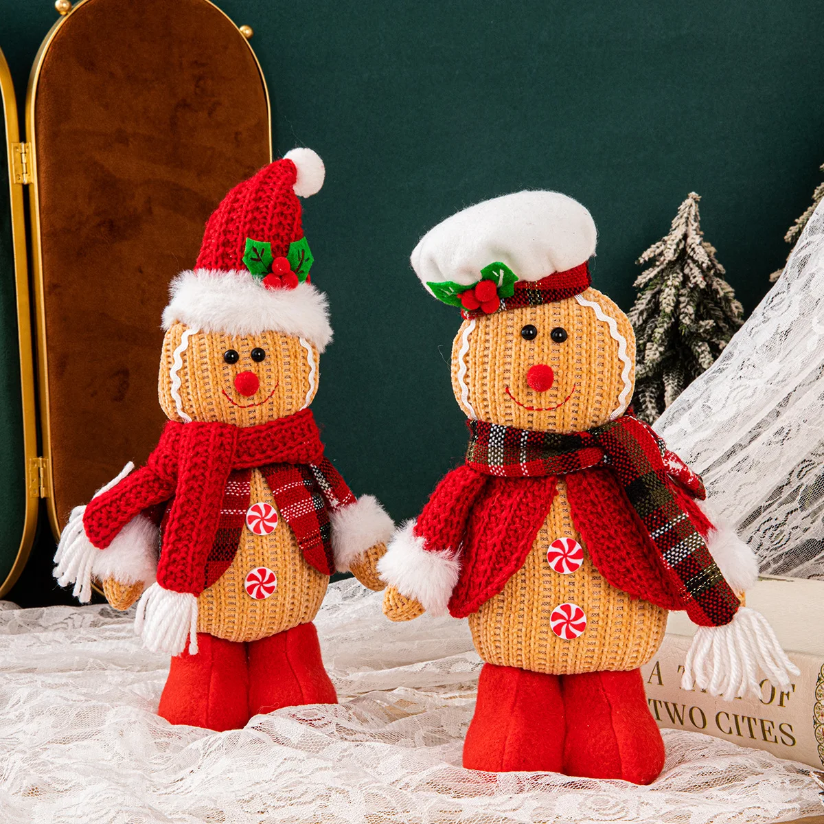 Christmas Standing Gingerbread Man, Scene Decoration Gifts, Christmas Gifts, Home and Party Decorations