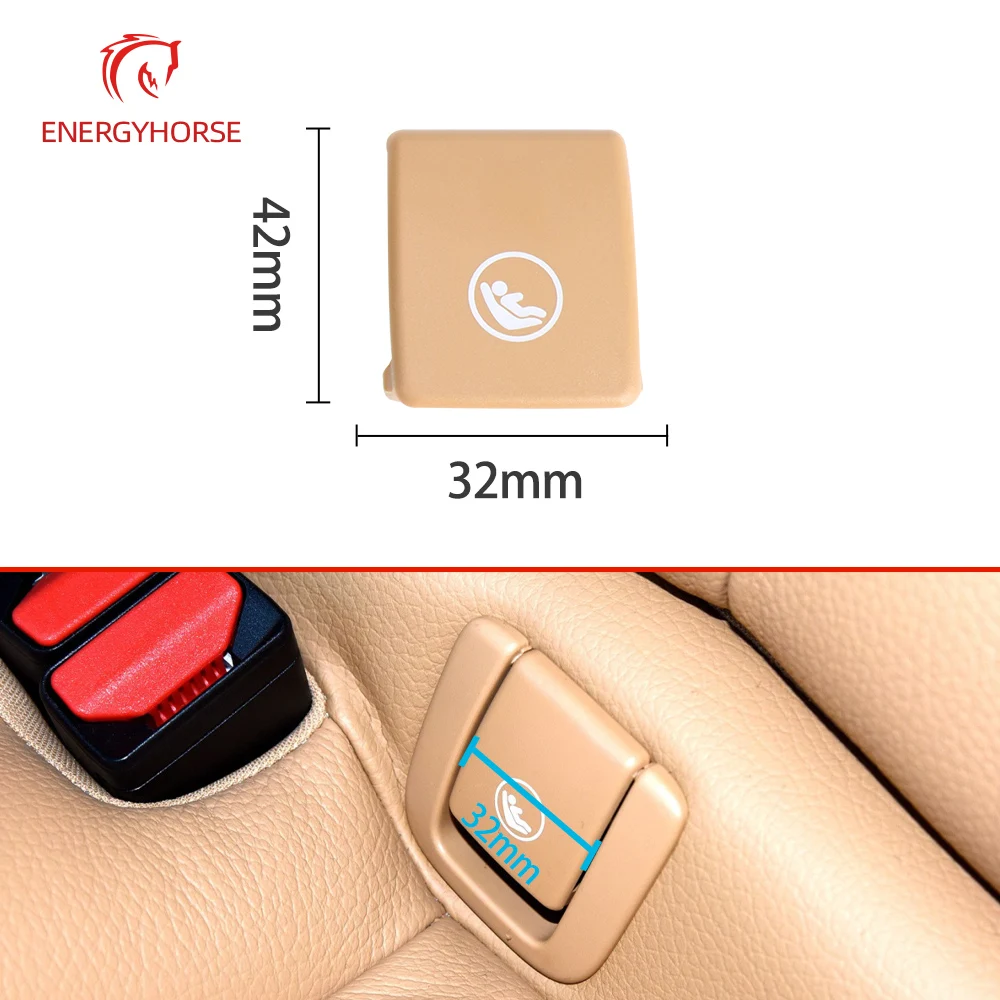 Car Rear Seat Hook ISOFIX Cover Child Restraint for Volvo V60 V90 XC40 XC60 S60 S90 Car Rear Seat Hook Bla Beige Buckle 31685072