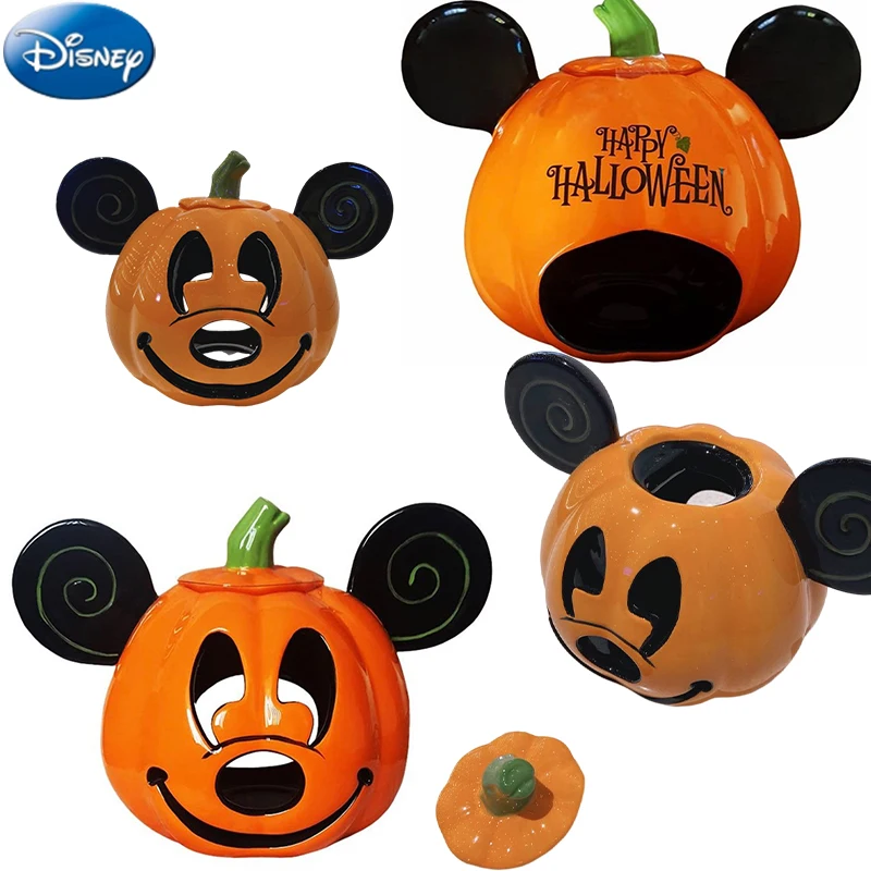 

Disney Halloween Mickey Mouse New Pumpkin Lantern Cartoon Anime Action Figure Toys Decoration Collection Gifts Limited Edition