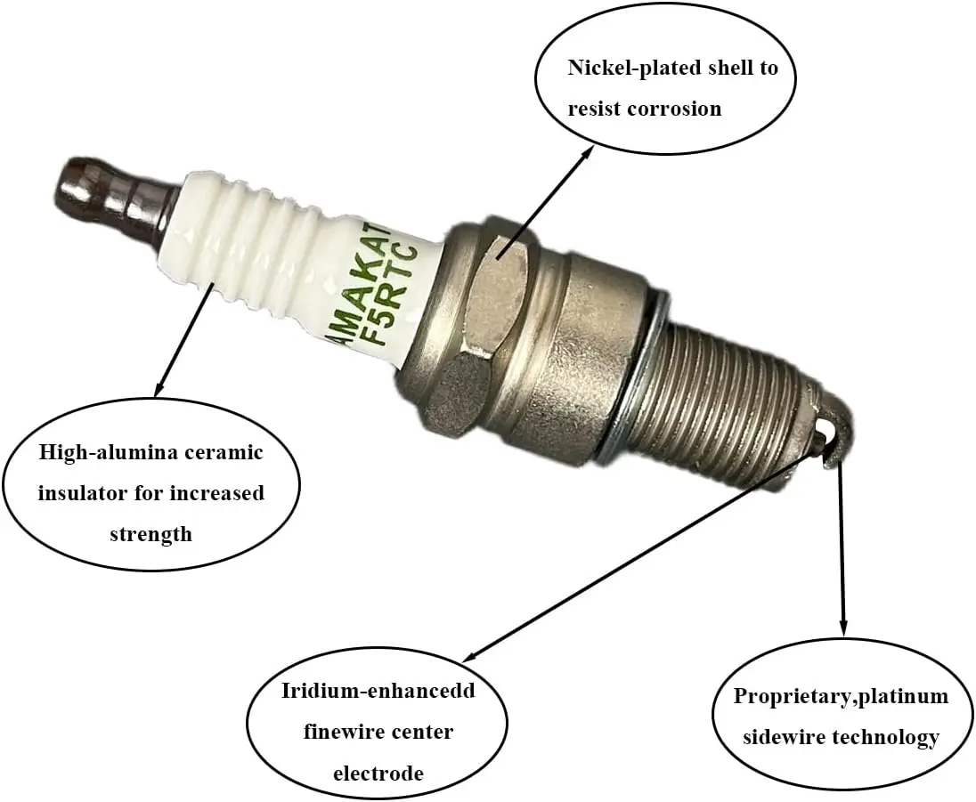 YAMAKATO Spark Plug for NGK BPR5ES Torch F5TC F5RTC Champion 322 RN11YC | For 404 RN12YC 8405, for Denso 5305 IW16 3256 J16CR-U 3013 W14EXR-U 3021 W16EPR-U 3031 W16EXR-U