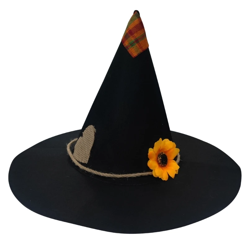 Sombrero De Espantapájaros Y Bruja Para Halloween, Ligero Y Plegable, Ideal Para Cosplay, Fiestas Rurales Y Sesiones De Fotos