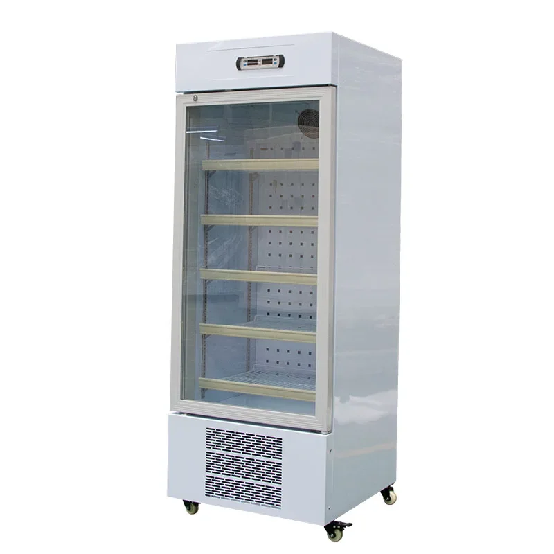 260L Pharmaceutical Glass Door Medical Vaccine Storage 2~8 Degree Mini Refrigerator Fridge for Sale