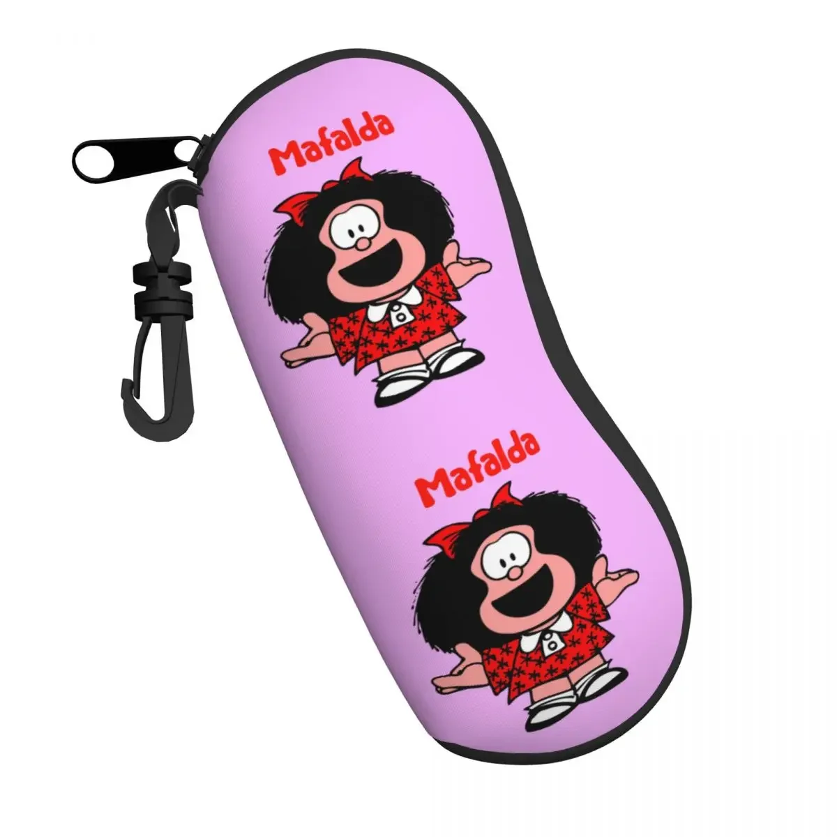 Custom Classic Comic Mafalda Shell Glasses Case Unisex Cool Quino Cartoon Eyeglasses Case Sunglasses Protector Box