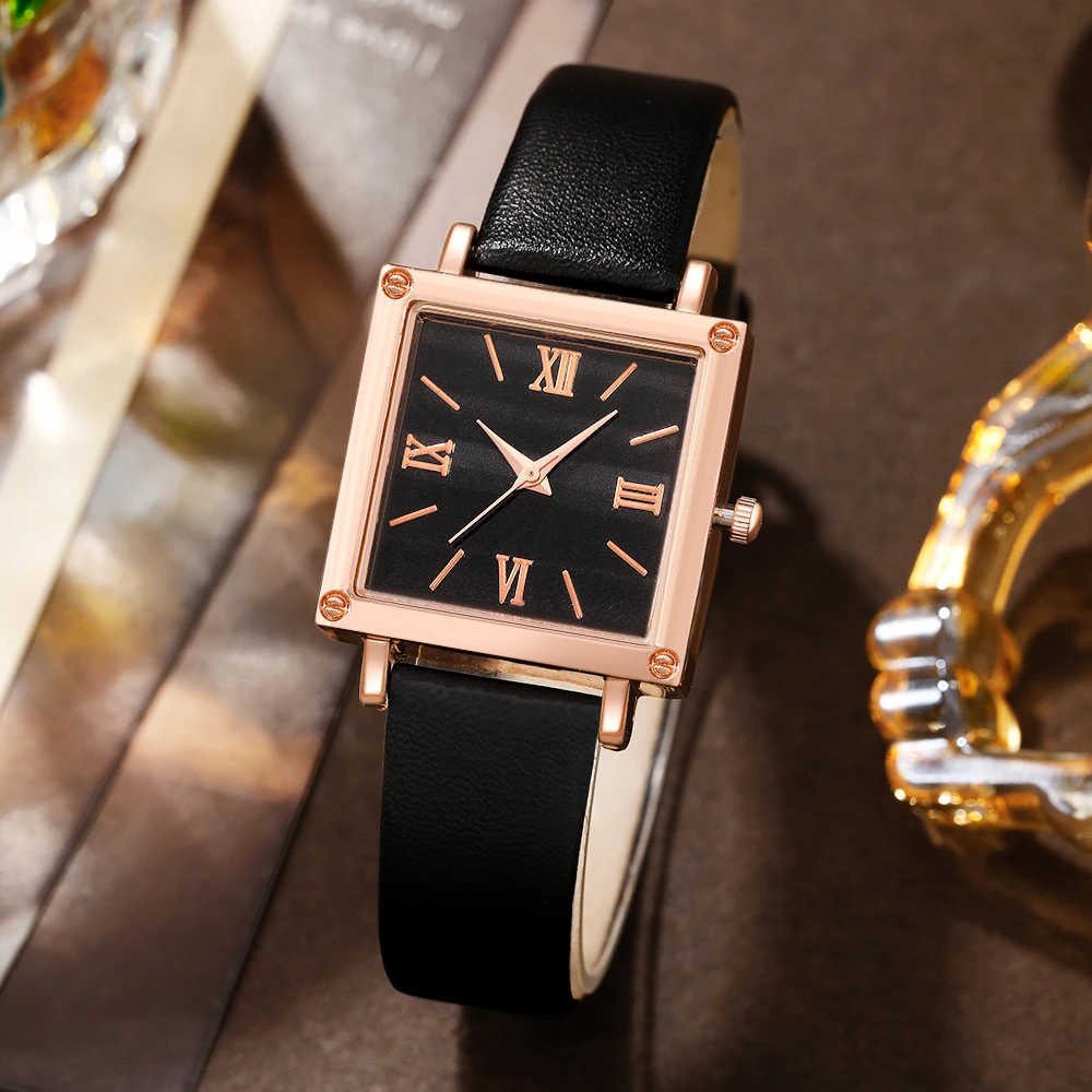 새로운 여성의 세련되고 분위기 있는 로맨틱 쿼츠 시계 + 세련되고 절묘한 입체 보석 세트 발렌타인