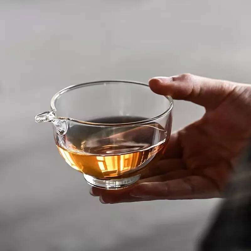 Japanese Style 120/150ml High Borosilicate Heat-resistant Glass Fair Cup Tea Pitcher Chahai Kungfu Tea Dispenser Tea Set Access