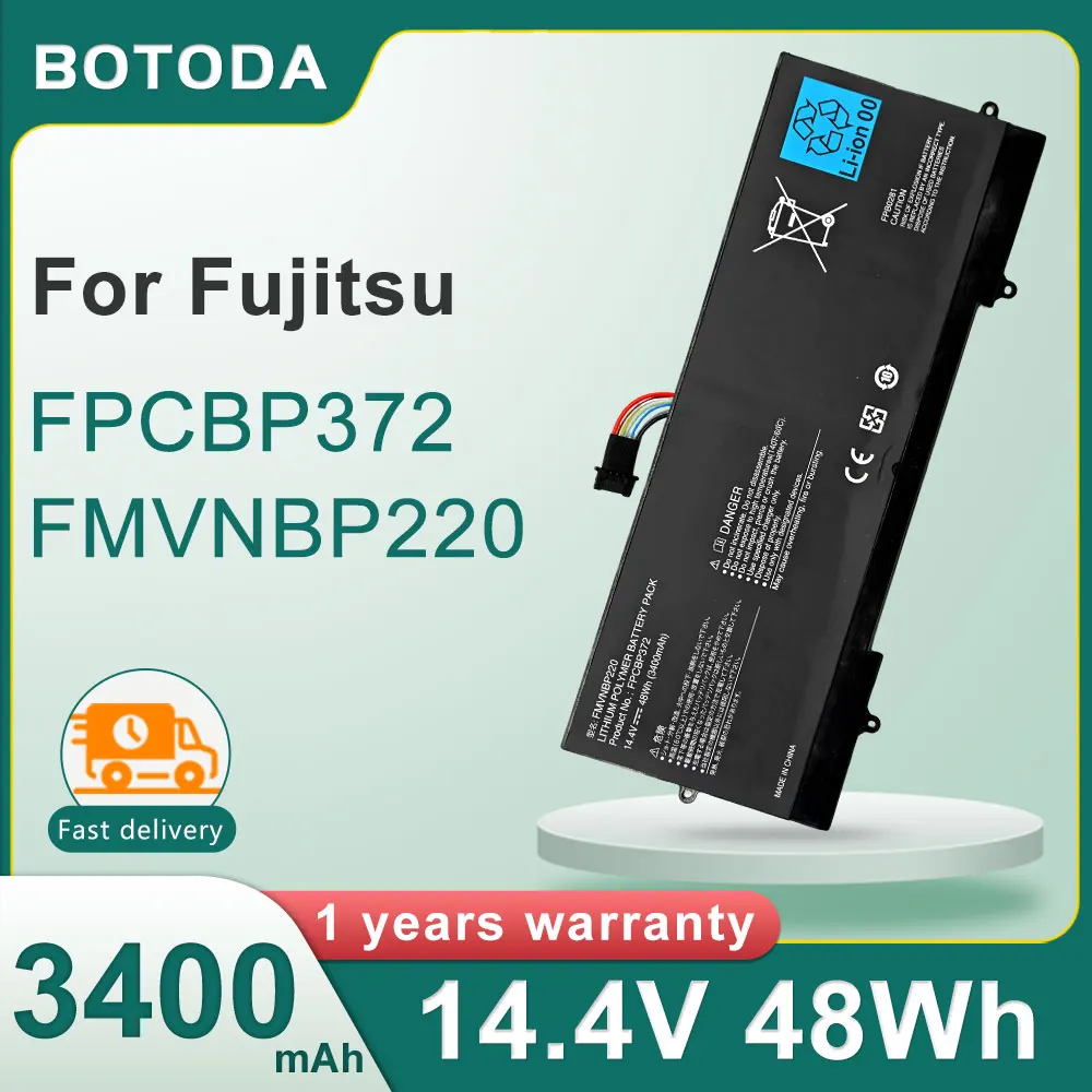 

BOTODA FPCBP372 FMVNBP220 Laptop Battery 14.4V 48Wh-3400mAh For Fujitsu Lifebook U772/E U772/F U772/G UH75/H UH75/J UH75/K