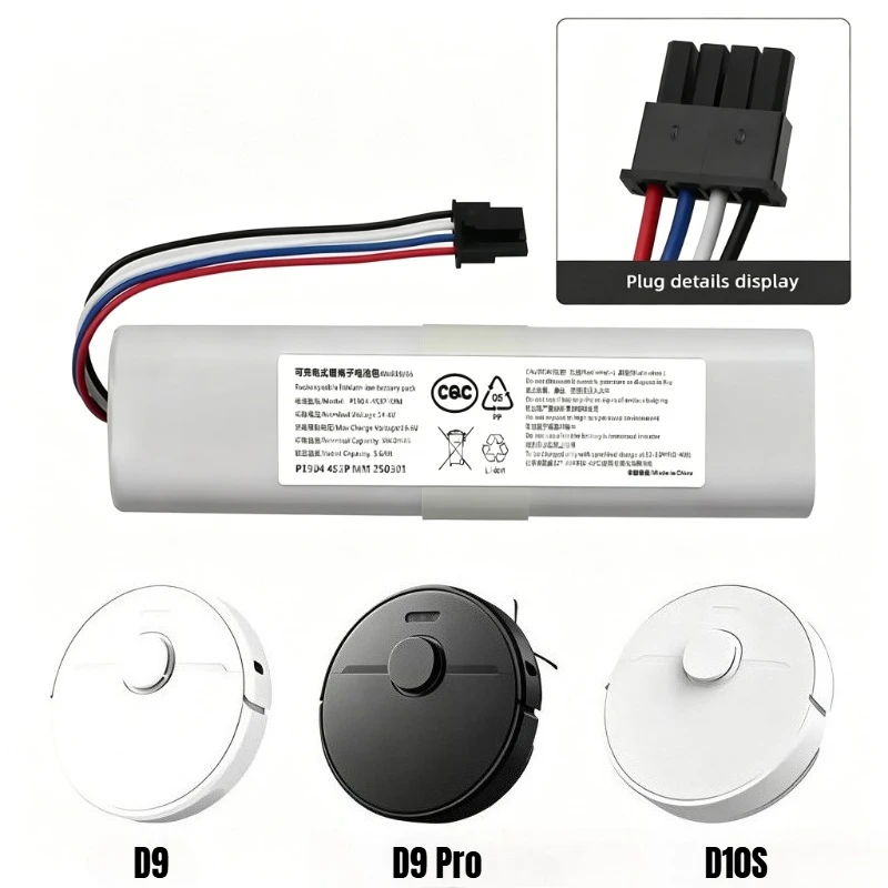 P2008-4S2P-MMBK 14.4V Li-ion Replacement Battery For Xiaomi 1T Dreame D9 F9 S10 L10 Pro L10 Plus Robot Vacuum Cleaner