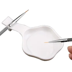 Nail Art Palette Pen Wash Dish Tray, Acrylic Liquid Watercolor Paint Container, Manicure Display Tool
