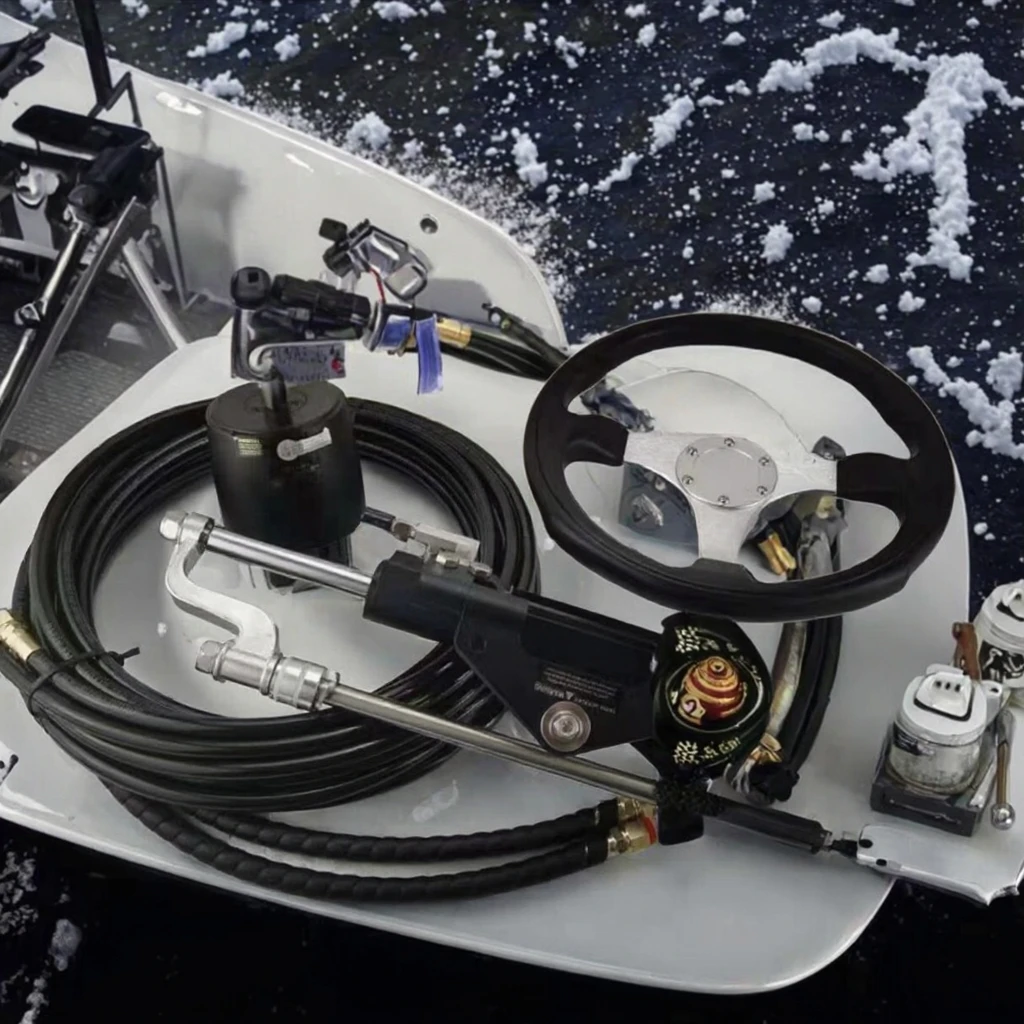 Marine Instrument Hydraulic Steering System with Over 300 Horsepower & Accessories
