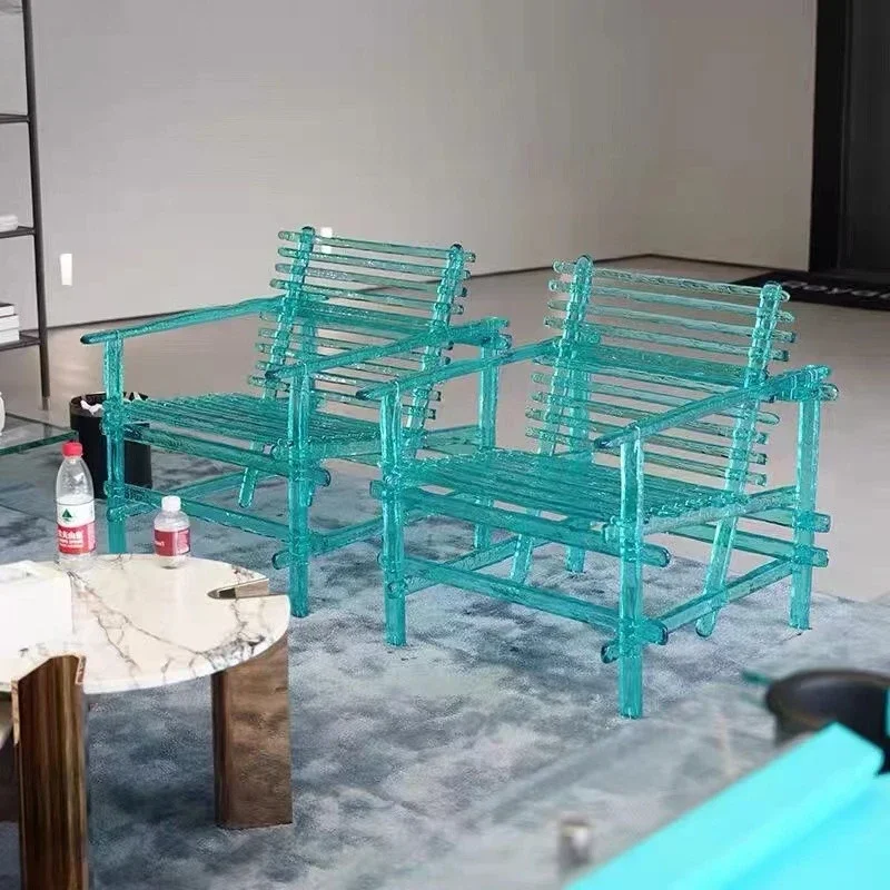 Creative Internet celebrity crystal dining chair simple modern special-shaped leisure chair model room reception chair