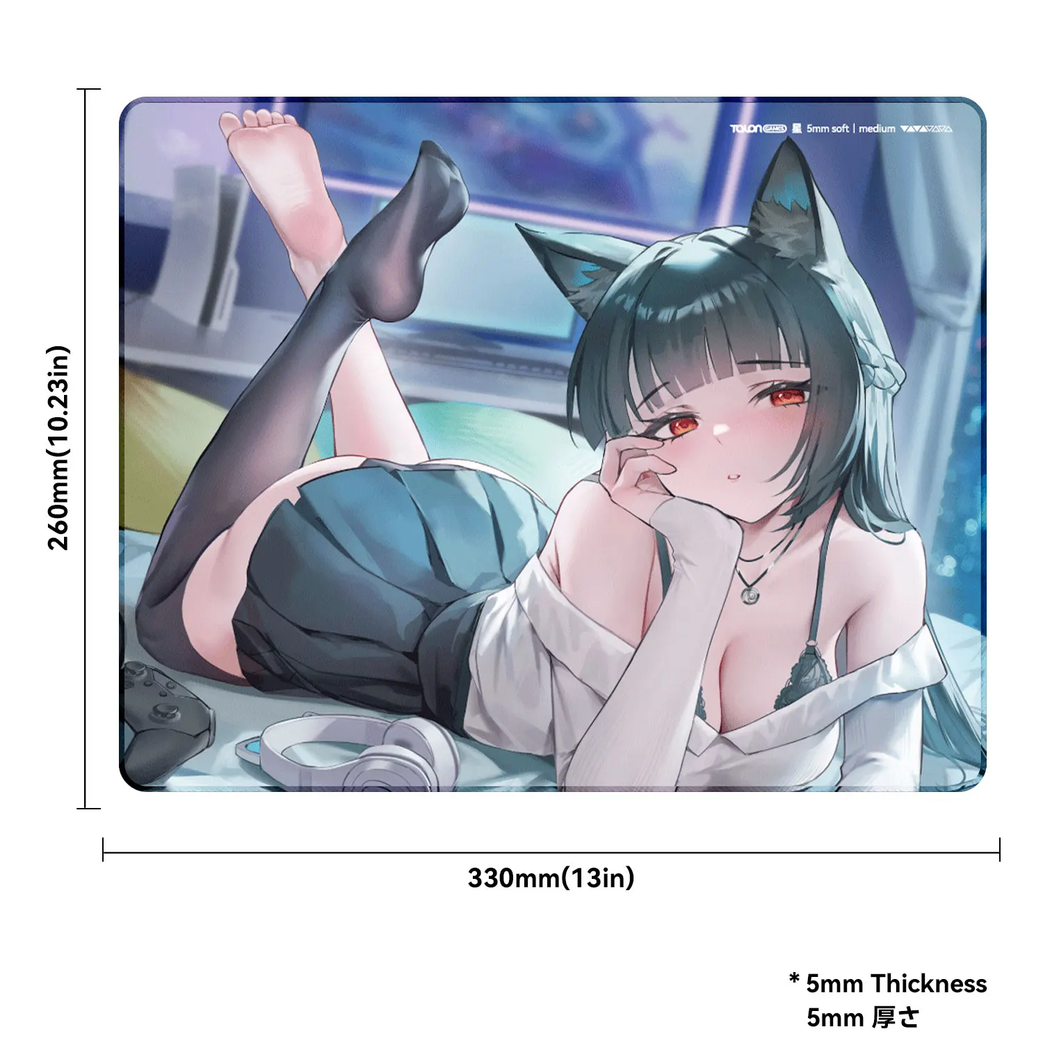 TALONGAMES eSports Gaming MousePads Fabric Cross Anti Slip Function Rubber Base Mousepad Laptop Mouse Carpet,M Size