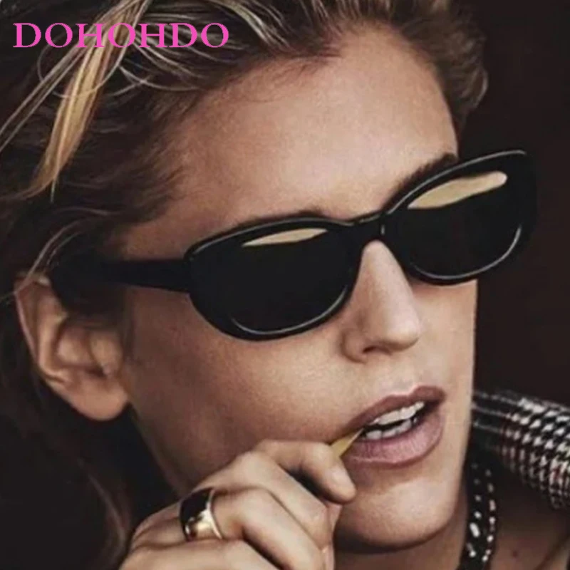 

Vintage Luxury Brand Designer Big Frame Cat Eye Women Sunglasses For Trendy Men Outdoors Travel Driving Sun Glasses Unisex UV400