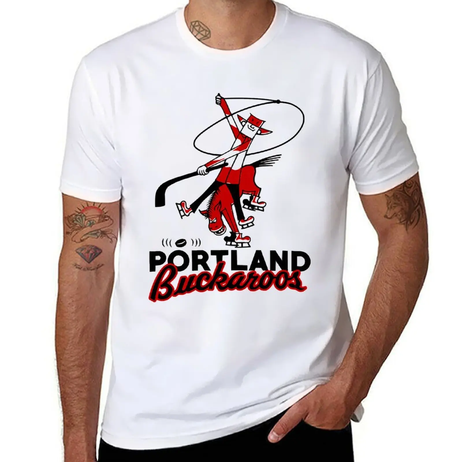 

Defunct Portland Buckaroos Hockey T-Shirt man t shirt luxury essential t shirt T-Shirt