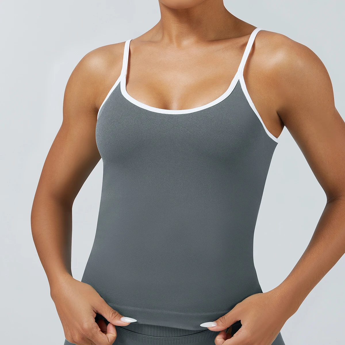 Sports Strappy Top Women Backless Gym Top Built in Bra Yoga Clothing Sleeveless Shirts Sports Vest Workout Outfits Tank Top