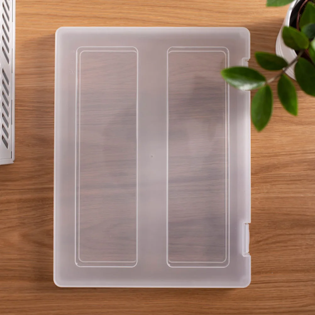 

Transparent File Pp Storage Container Desktop Organizer A4 Documents Holder Portable Paper Filing Container Practical Document