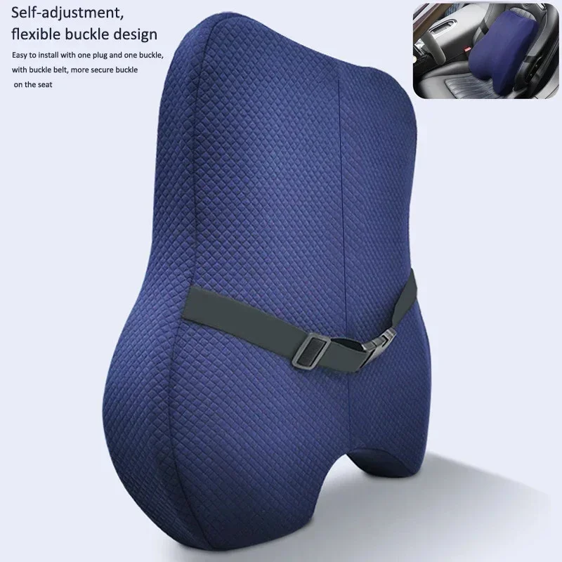 Pelvic Tilt Correction Seat Cushion Memory Foam Cushion Lumbar Back Support Pillow Office Chair Back Car Seat Massage Cushion