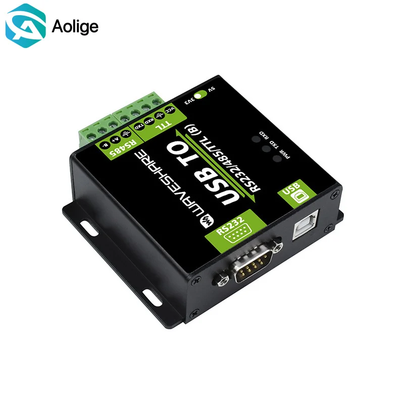 

Waveshare FT232RL/CH343G Module, USB to RS232/485/TTL Level Conversion, Industrial - grade with Isolation